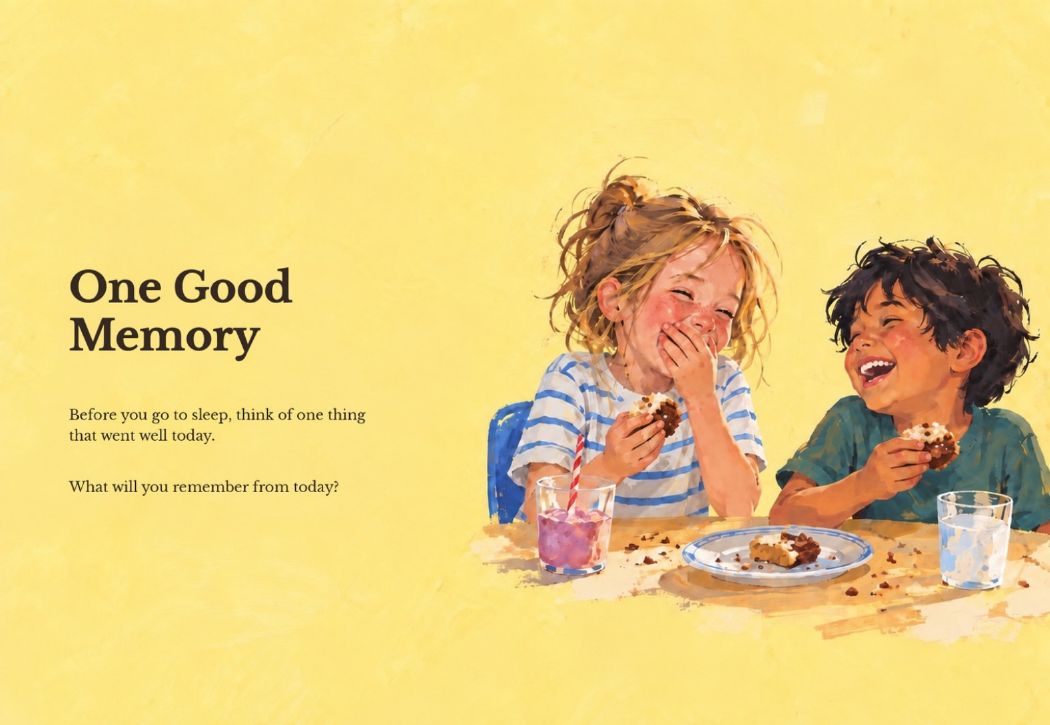 One good memory: a spread from The Gratitude Journal for Kids